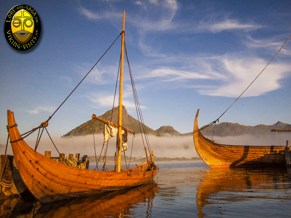 Viking Longships at rest in dock. - Image copyrighted  Gary Waidson. All rights reserved.