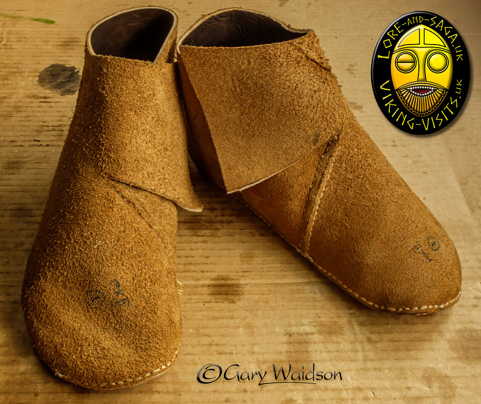 Making Viking Shoes  - Lore and Saga - Image copyrighted  Gary Waidson. All rights reserved. 